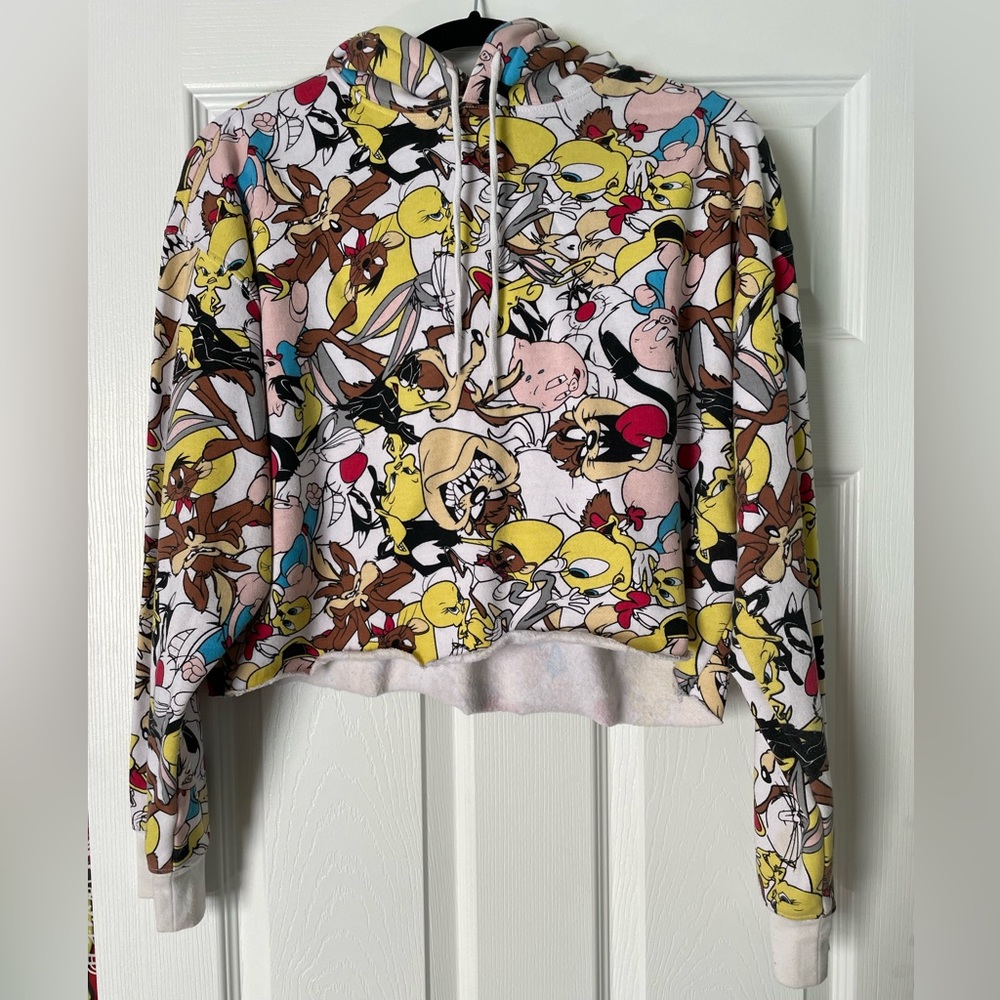 Official Looney Tunes Brand Character Cropped Pullover
